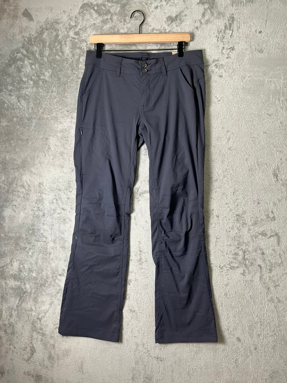 prAna Halle Pant Coal Gray Stretch Zion Bootcut Hiking Pants Women's Size 8 New